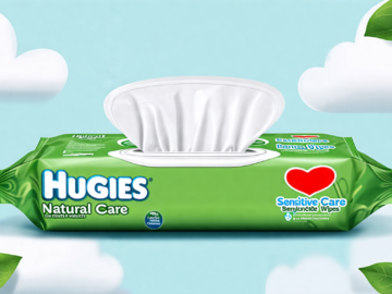 Huggies Natural Care Sensitive Baby Wipes, Unscented, Hypoallergenic, 99% Purified Water, 8 Flip-Top Packs (448 Wipes Total)